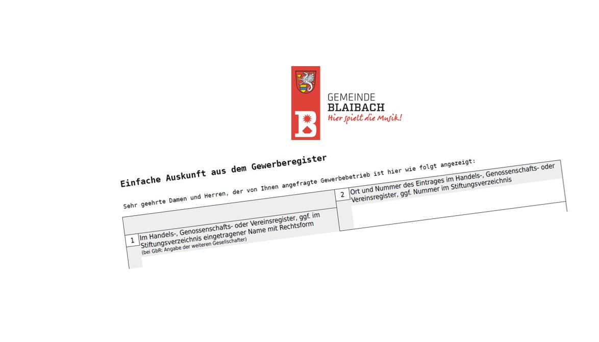 Gewerberegisterauskunt