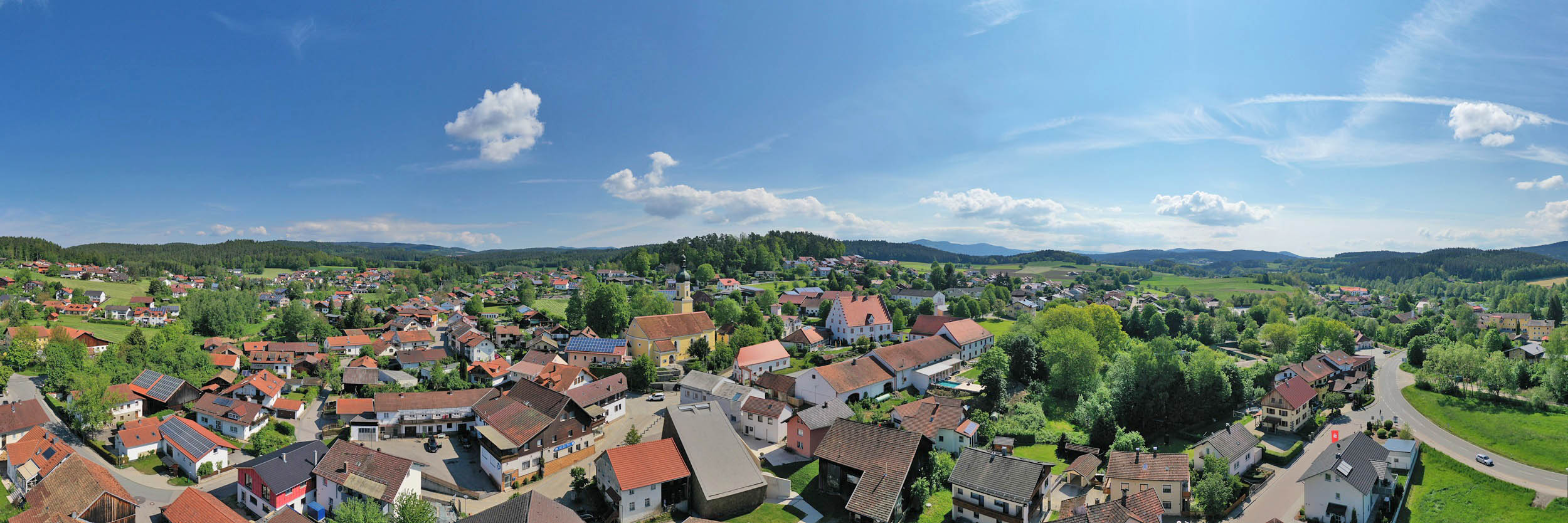 Panorama Ortsansicht Blaibach